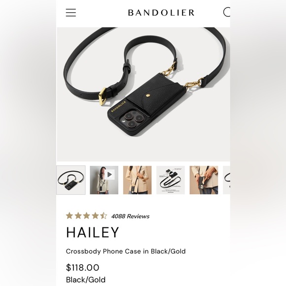 NWT Bandolier Green iPhone 14Pro Phone Case DESIGNER Celebrity Leather Wallet - Picture 8 of 8